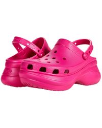 hot pink bae crocs
