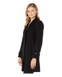 Vince Camuto Single Breasted Wool Coat V29723 in Black | Lyst