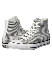 Converse Leather Chuck Taylor All Star Woven High Top Sneaker in Black -  Lyst