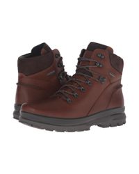 Ecco Leather RUGGED Hiking Boots in Brown for Men - Lyst