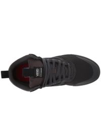 vans ultrarange hi peat black shoes