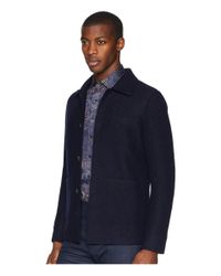 navy blue boiled wool jacket