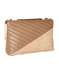 tory burch kira chevron mixed materials