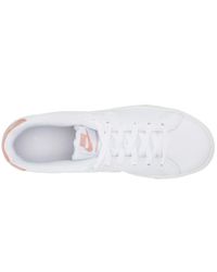 nike court royale white rose gold