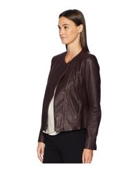 vince cross front leather jacket black