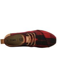 toms red plaid felt women's bota boots