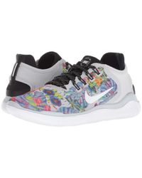 Nike Synthetic Free Rn 18 Gpx Rs Pure Platinum White Black Women S Running Shoes Lyst