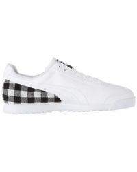 puma roma leather flannel