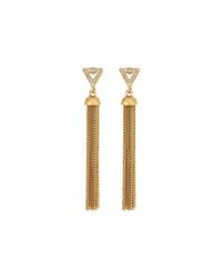 Rebecca Minkoff Metallic Triangle Tassel Earrings