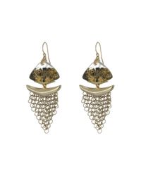 Alexis Bittar Metallic Dangling Mesh Wire Earrings
