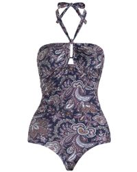 Zimmermann | Purple Printed Triangle Bikini | Lyst