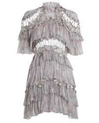Zimmermann | Multicolor Stranded Tier Mini Dress | Lyst