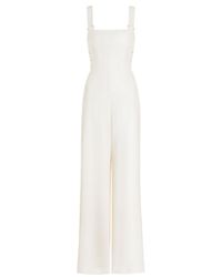 Zimmermann | White Stretch Crepe Buckle Jumpsuit | Lyst