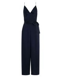 Zimmermann | Blue Sueded Tuck Jumpsuit | Lyst