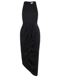 Zimmermann | Black Sueded Drape Dress | Lyst