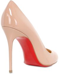 Christian louboutin 100mm Fifi Patent Leather Pumps in Beige (nude ...  