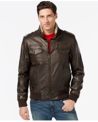 tommy hilfiger bomber leather jacket