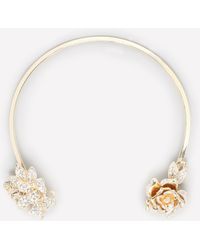 Bebe Floral Open Collar Necklace - Metallic