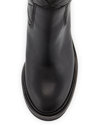 Moncler New Leonie Quilted Leather Boot - Black