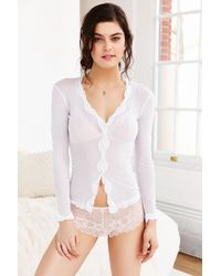 Only Hearts Mesh Cardigan - White