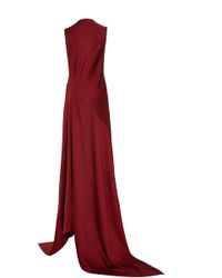 Rosetta Getty Bias Spiral Gown - Red