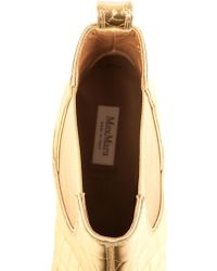 Max Mara Salice Ankle Boots - Metallic