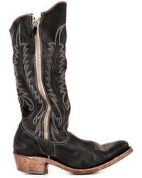 Golden Goose Western Long Leather Boots - Black