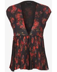 Thakoon Abstract Print Pleated Hem Blouse - Multicolour