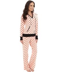 Betsey Johnson Microfleece Hoodie Pajama - Pink