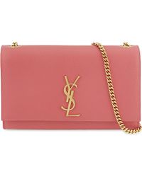 Saint laurent Monogram Medium Crocodile-embossed Leather Chain Bag ...