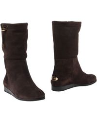 michael kors dark brown boots