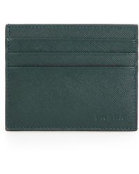 prada leather card wallet  