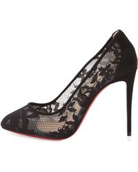 Christian louboutin Dorissima Suede Pumps in Red | Lyst