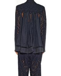 Zimmermann Riot Eyelet Single-Breasted Jacket - Blue