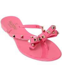 valentino jelly sandals pink