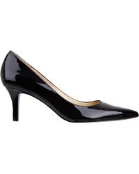 black patent leather pumps nine west