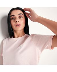 11 Degrees Womens Core Cropped T-shirt – Chalk Pink