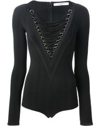 Givenchy Lace-up Bodysuit - Black