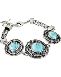 Lucky Brand Silver Bracelet Best Bracelets Lyst Lucky Brand Turquoise And Silver Link Bracelet In Blue
