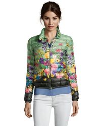 jacket alisia moncler quilted collar pillow floral down puffer lyst multicolor wildflower