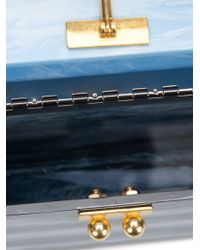 Edie Parker Large 'trunk Half And Half' Clutch - Blue