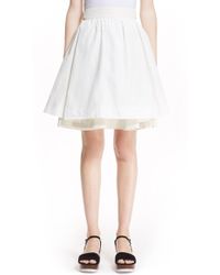 Moncler 'gonna' Full Double Layer Skirt - White