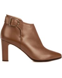 Max Mara Ornati Leather Ankle Boots - Brown