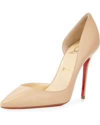 Christian louboutin Iriza Patent Leather Half D\u0026#39;Orsay Pumps in ...  