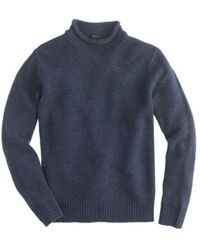 J.Crew Lambswool Rollneck Sweater - Blue