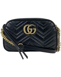 gg marmont matelassé leather mini chain camera bag