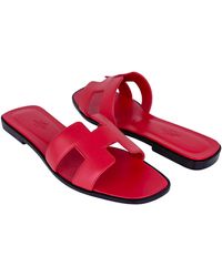 red hermes slides