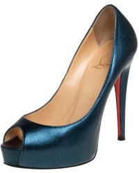 louboutin blue sandals