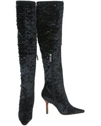 gucci canvas over the knee boots