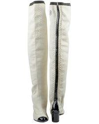 chanel over the knee boots